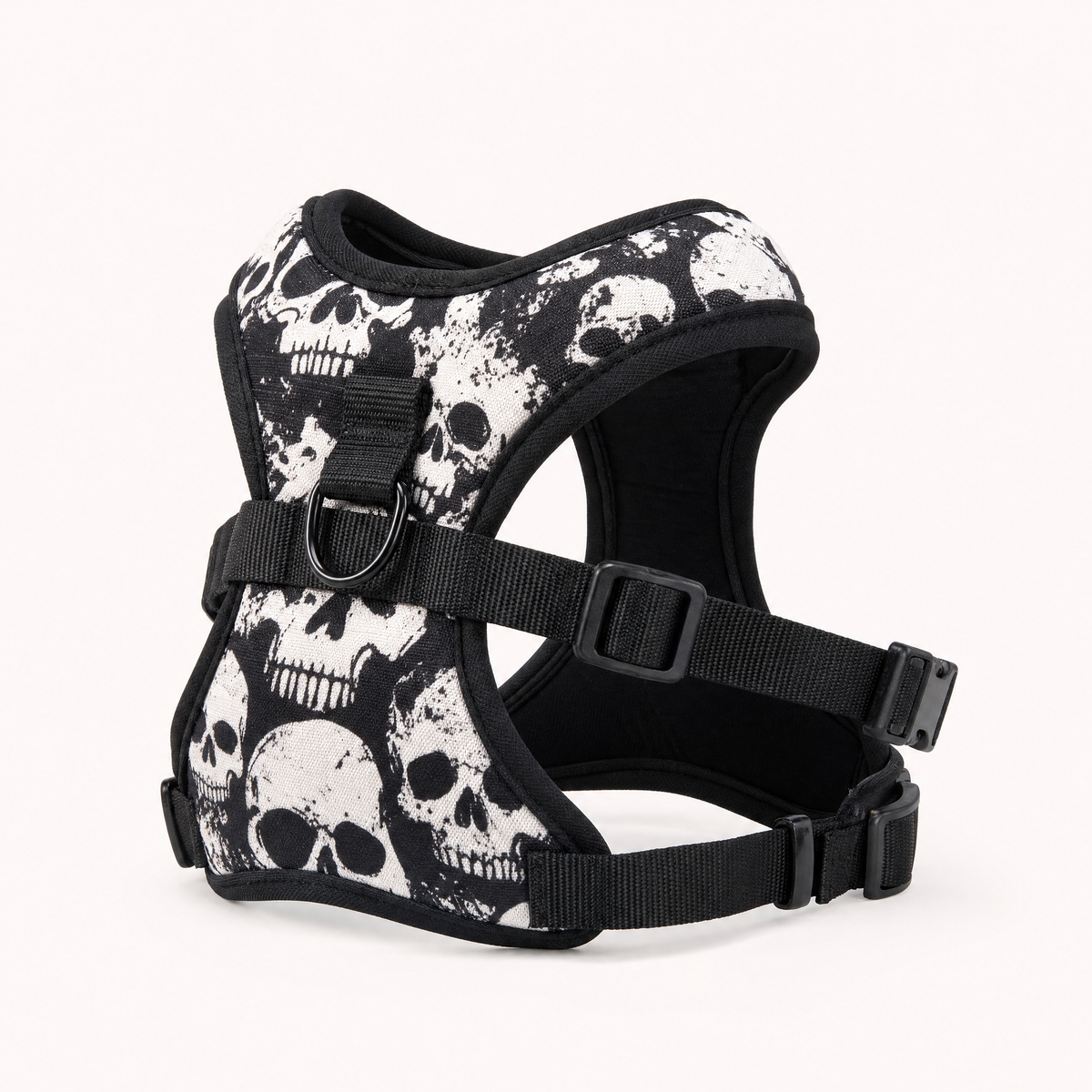 No-Pull Dog Harness — Skull Print