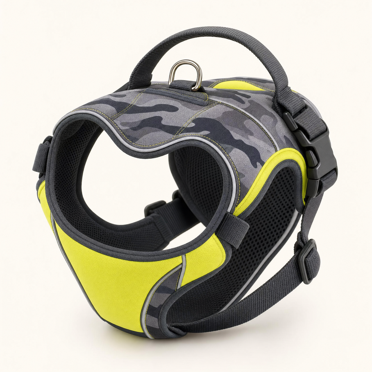 No-Pull Dog Harness with Handle — Hi-Vis Camo