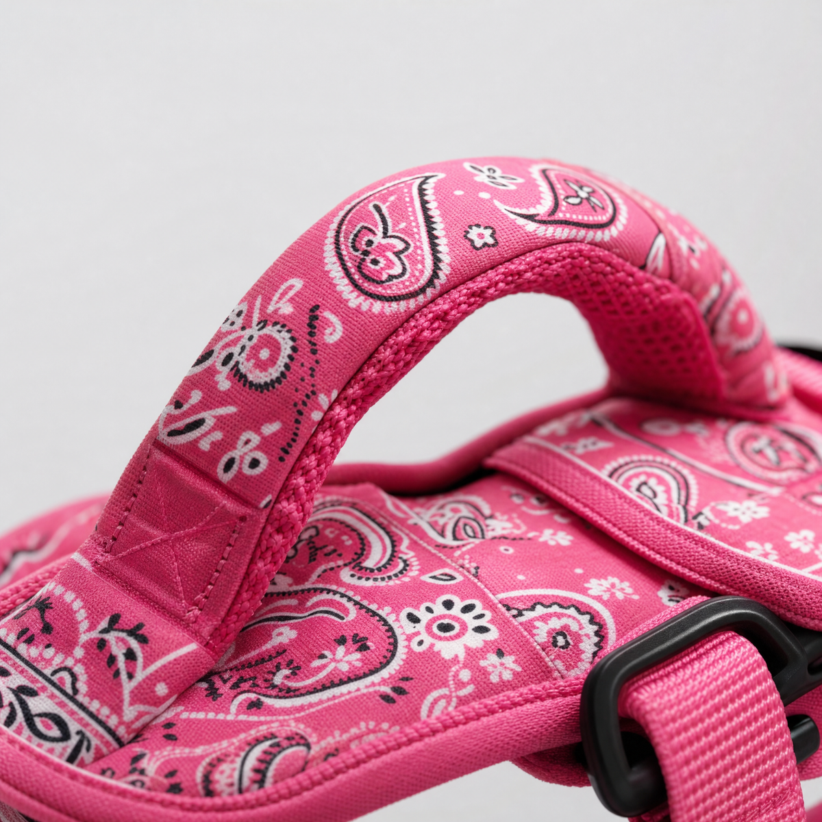 No-Pull Dog Harness with Handle — Pink Bandana