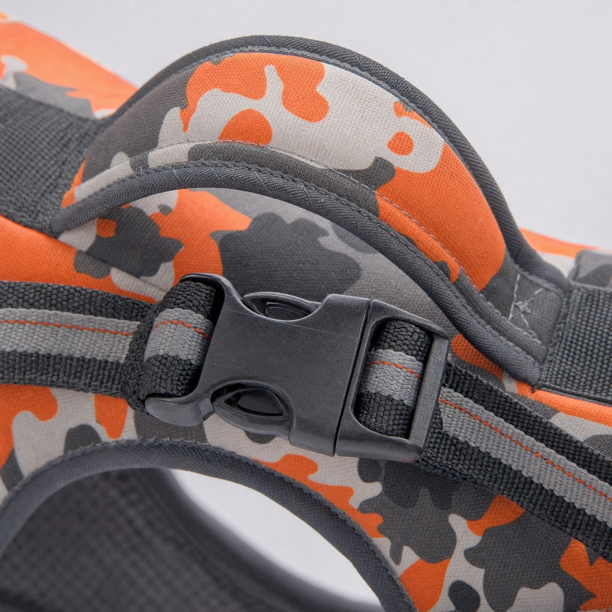 No-Pull Dog Harness with Handle — Orange Camo